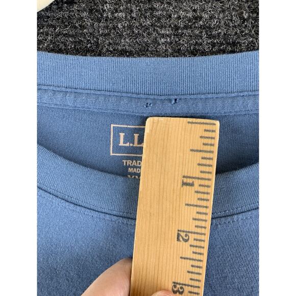 L.L Bean Men's T-Shirt Long Sleeve Traditional Fit- Blue XXL Regular - Picture 3 of 15